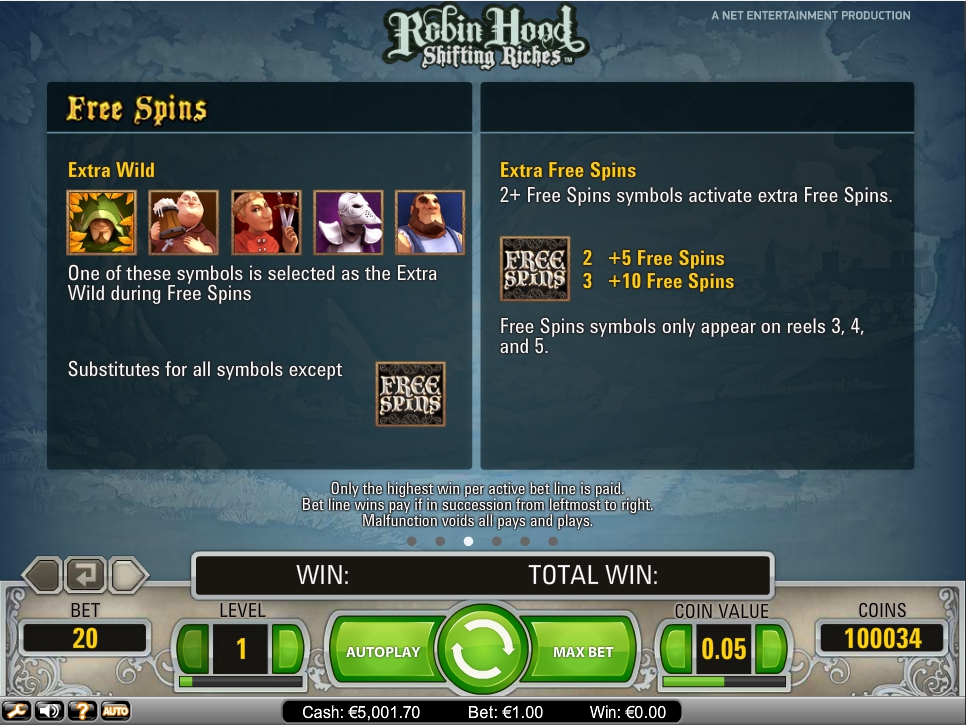 robin hood shifting riches slot machine detail image 3