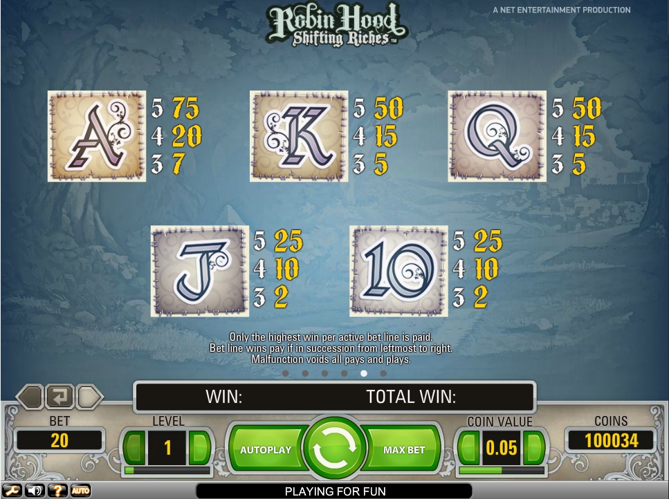 robin hood shifting riches slot machine detail image 1