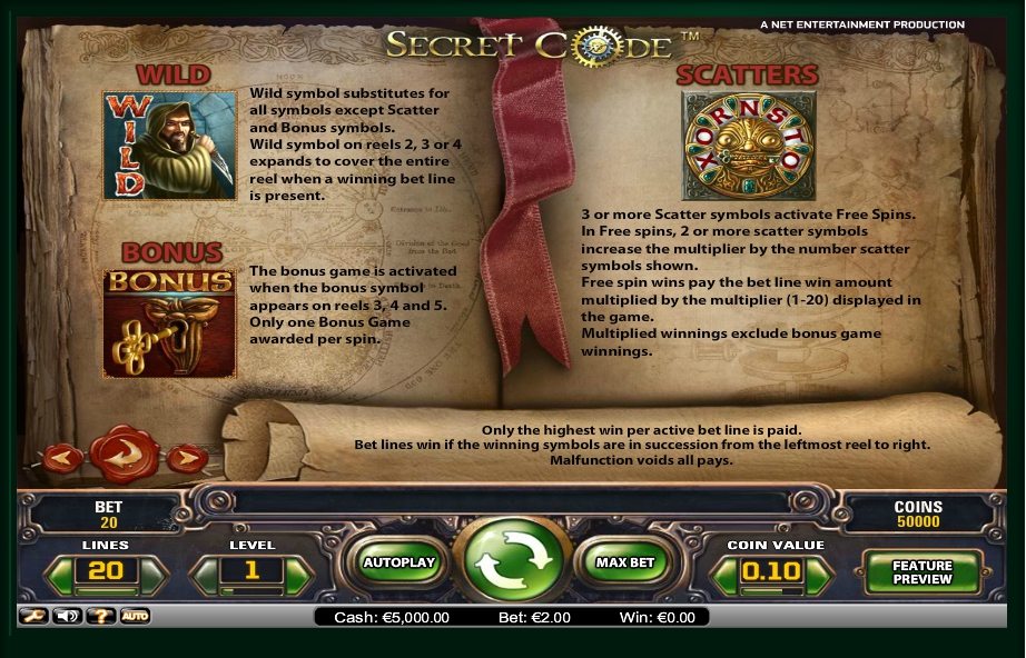 secret code slot machine detail image 1