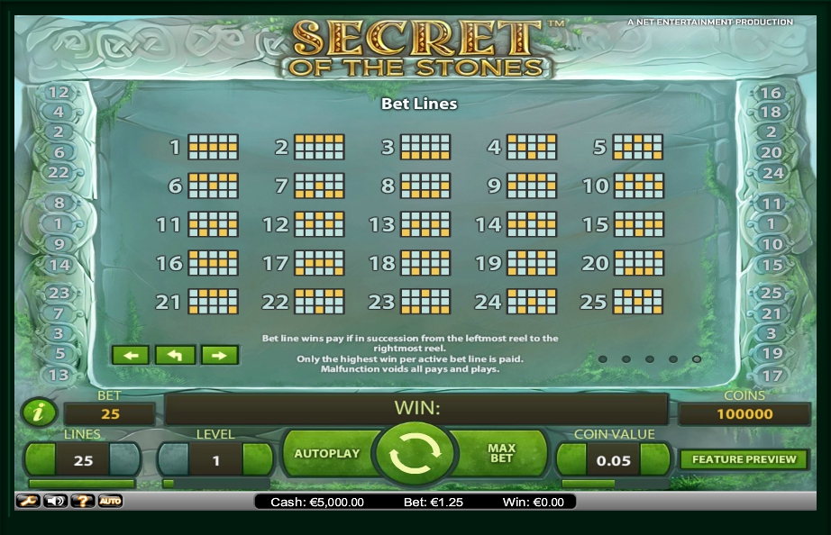 secret of the stones slot machine detail image 0
