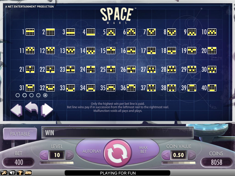 space wars slot machine detail image 0