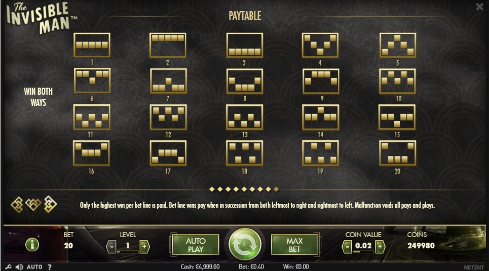 the invisible man slot machine detail image 0