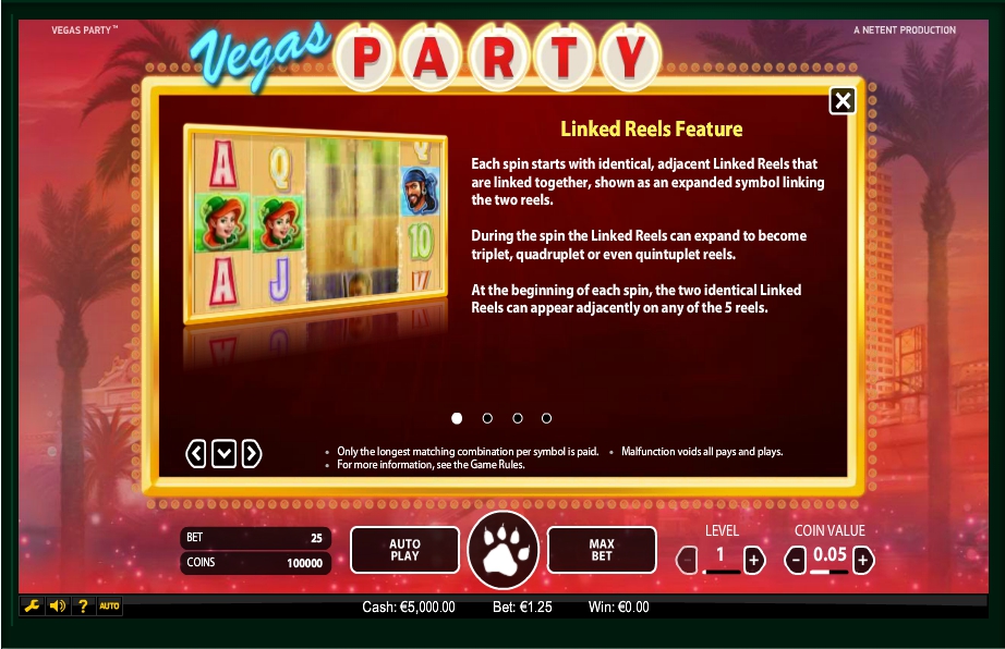 vegas party slot machine detail image 3