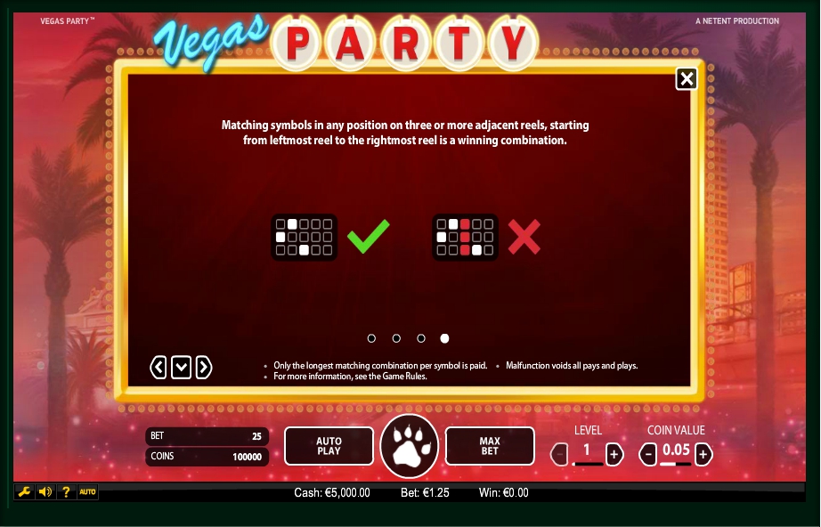 vegas party slot machine detail image 0