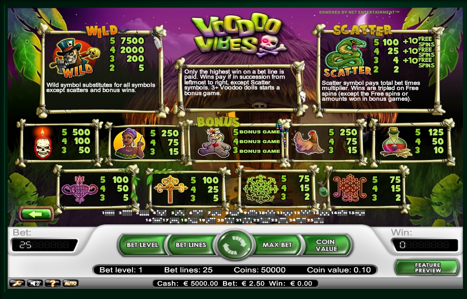 voodoo vibes slot machine detail image 0