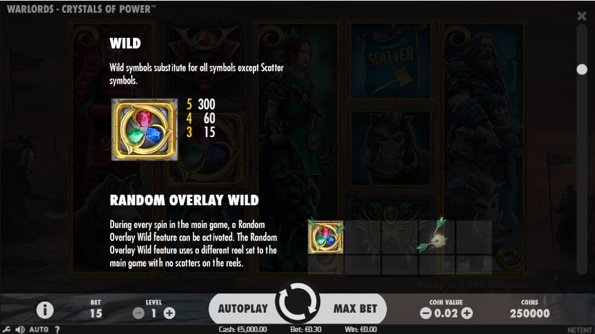 warlords: crystals of power slot machine detail image 6