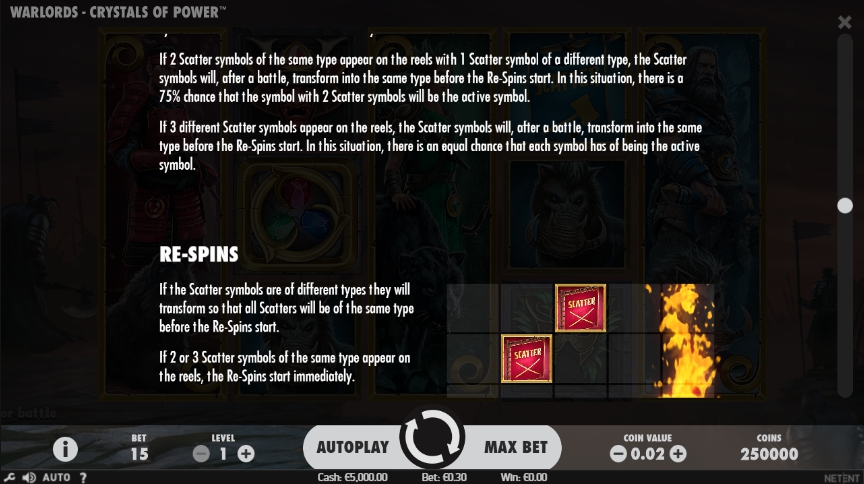 warlords: crystals of power slot machine detail image 3