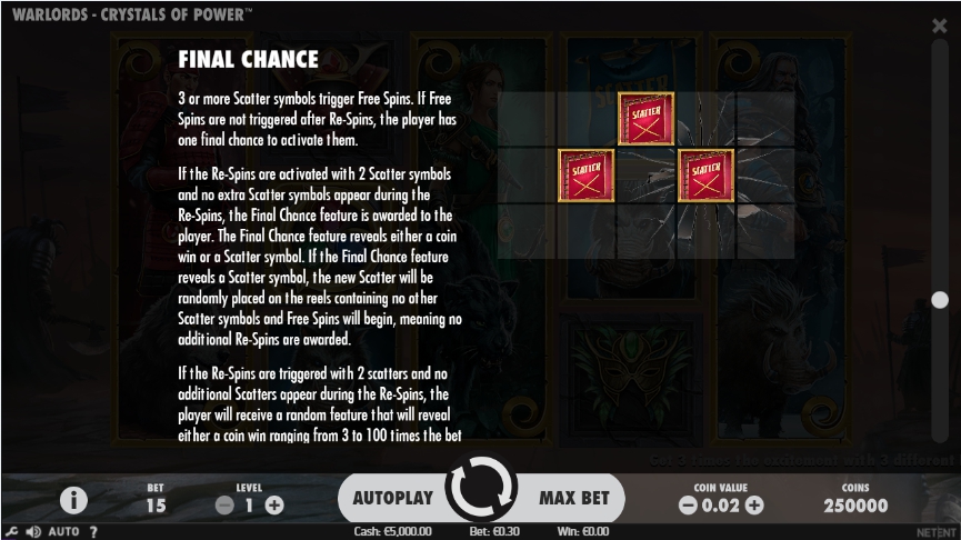warlords: crystals of power slot machine detail image 1