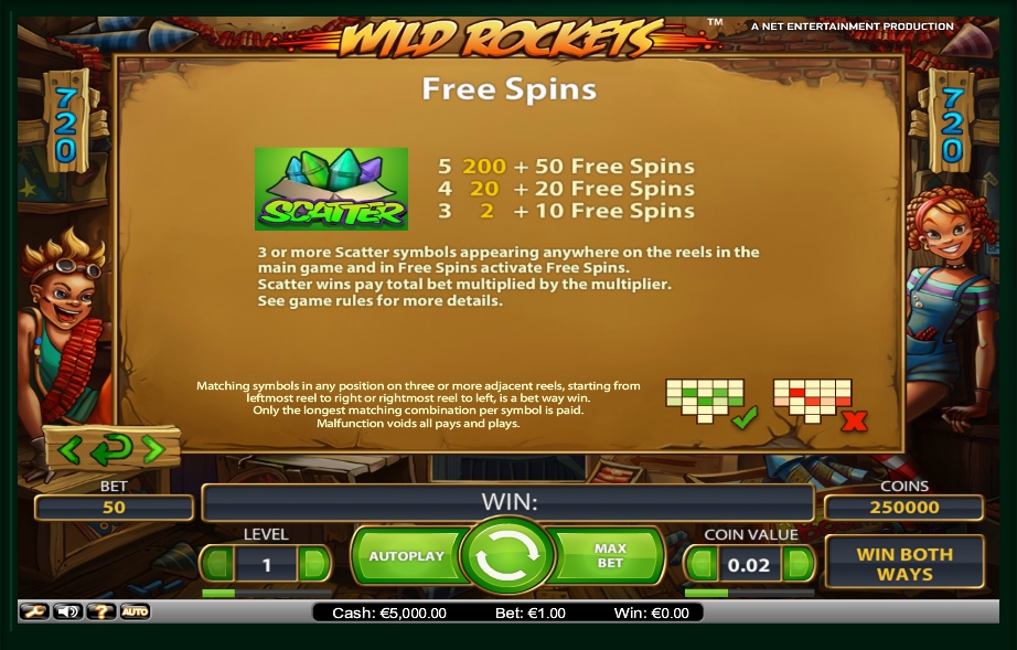 wild rockets slot machine detail image 2