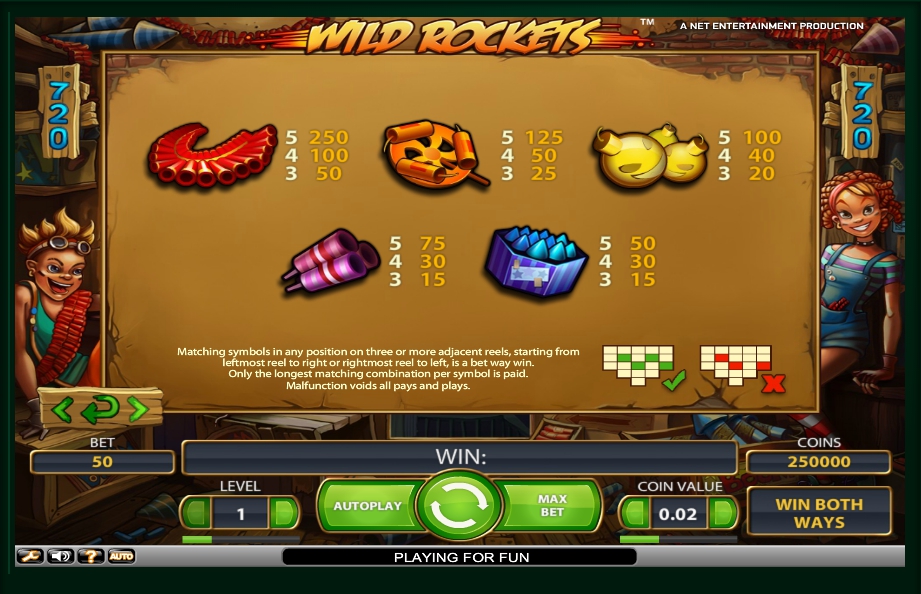 wild rockets slot machine detail image 1