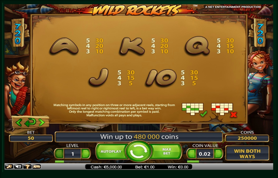 wild rockets slot machine detail image 0
