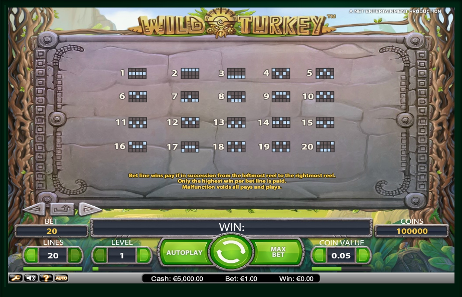 wild turkey slot machine detail image 0