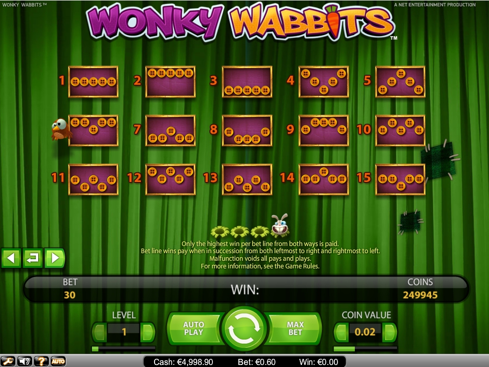 wonky wabbits slot machine detail image 0