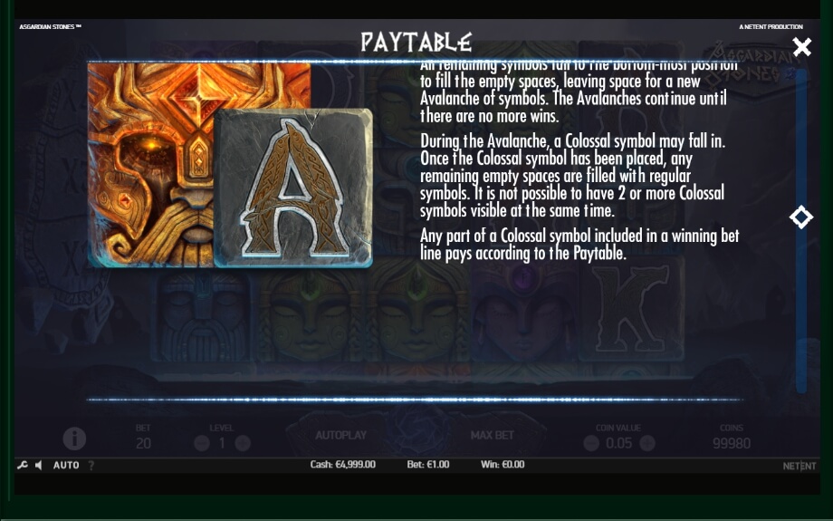 asgardian stones slot machine detail image 3