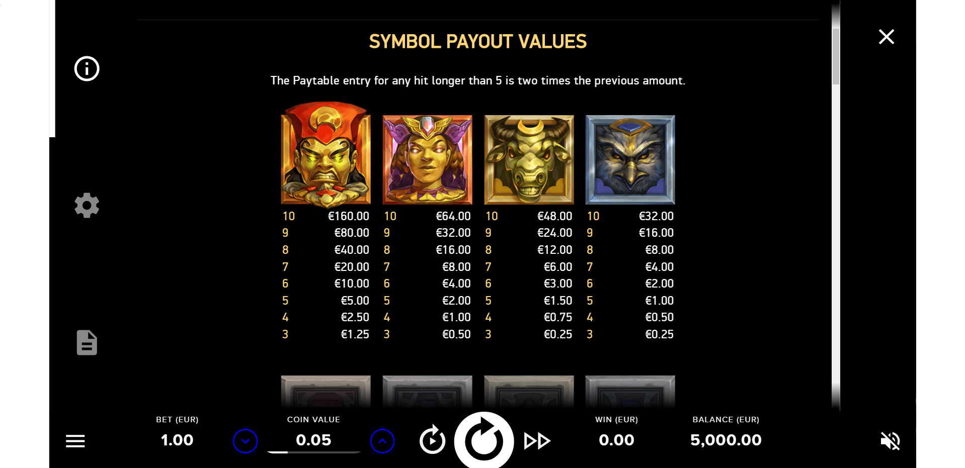 gods of gold infinireels slot machine detail image 0