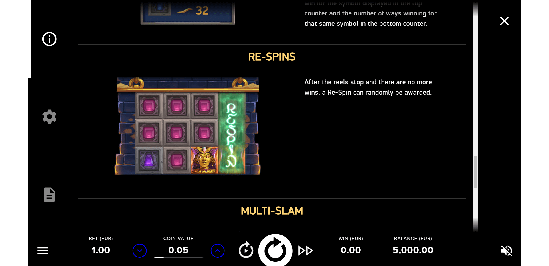 gods of gold infinireels slot machine detail image 6