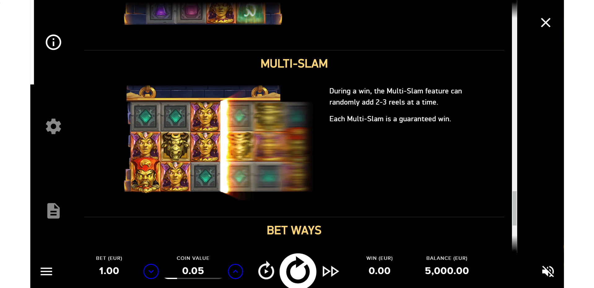 gods of gold infinireels slot machine detail image 7