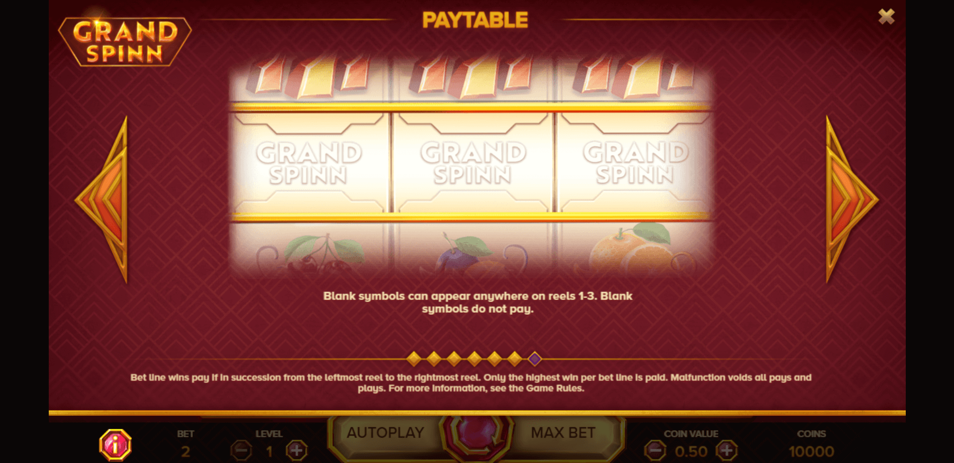 grand spinn slot machine detail image 6