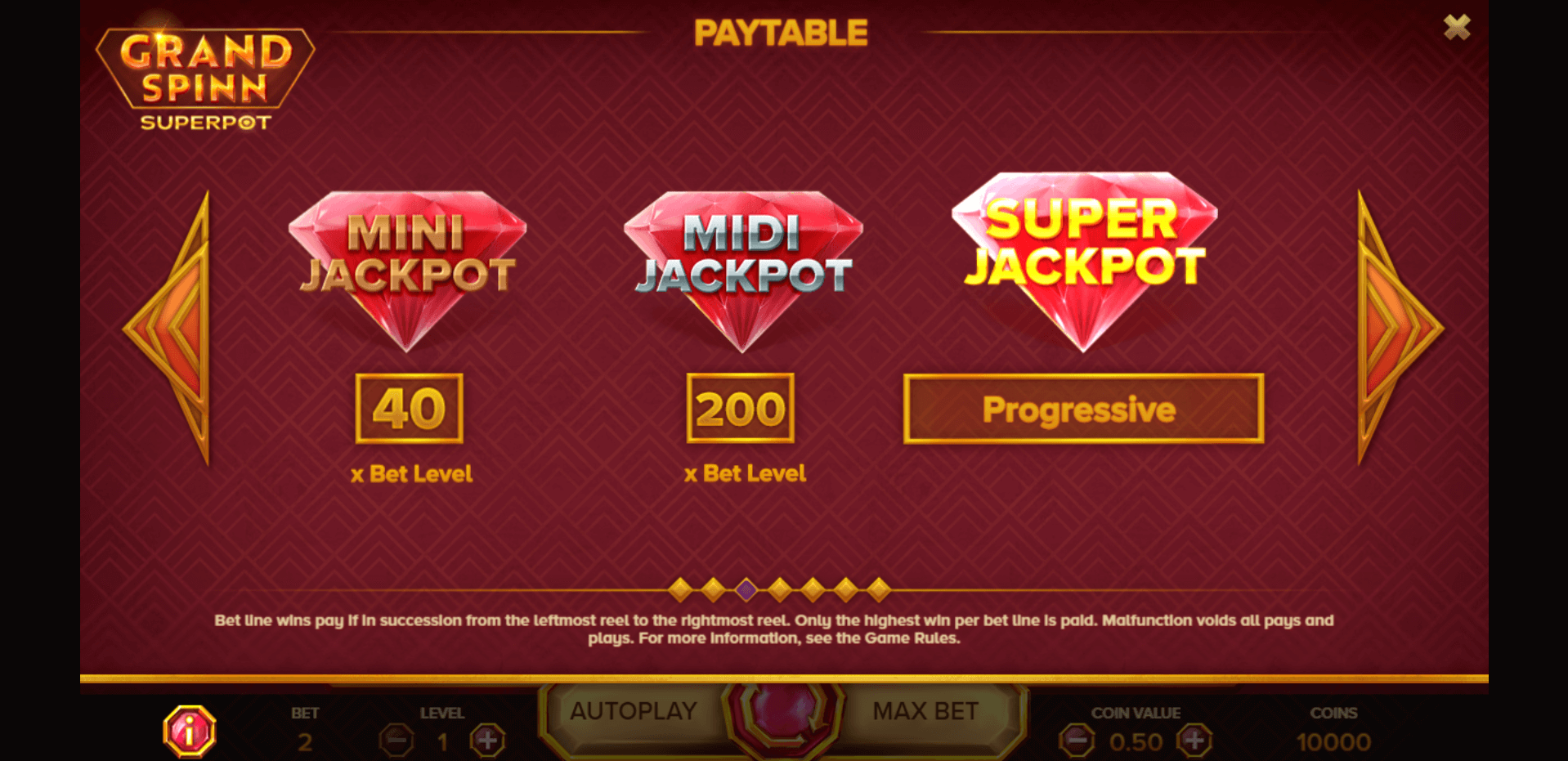 grand spinn superpot slot machine detail image 2