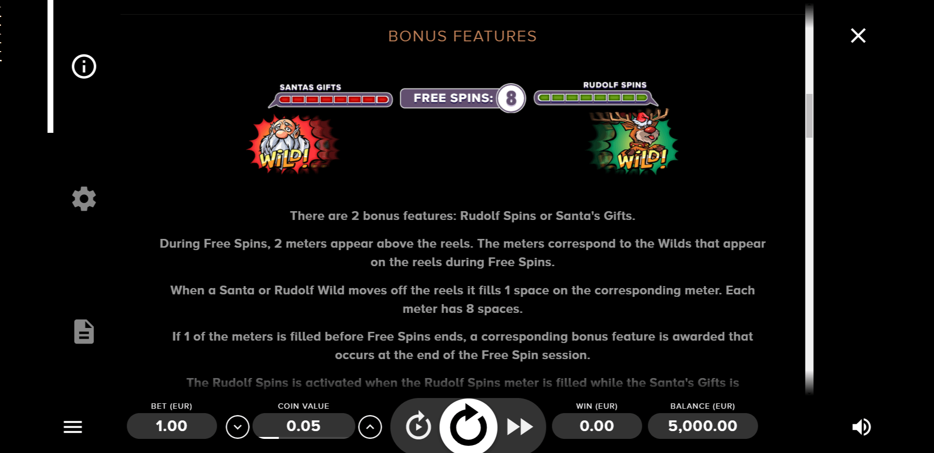 santa vs rudolf slot machine detail image 2