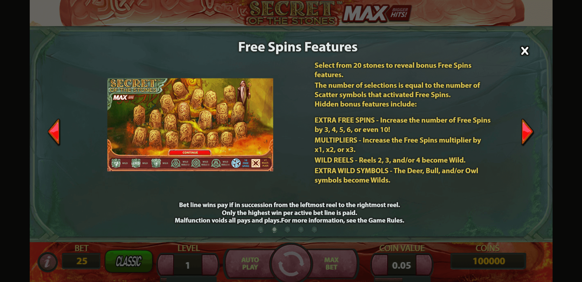 secret of the stones max slot machine detail image 1