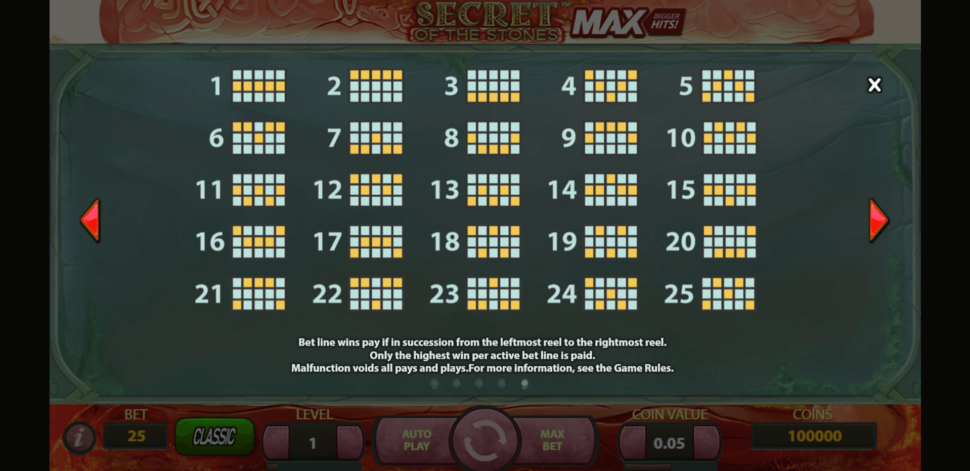 secret of the stones max slot machine detail image 4