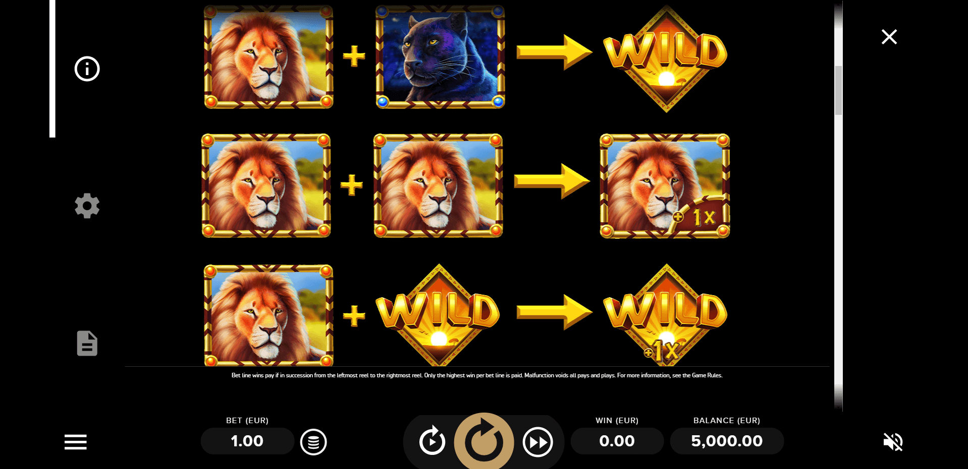serengeti kings slot machine detail image 1