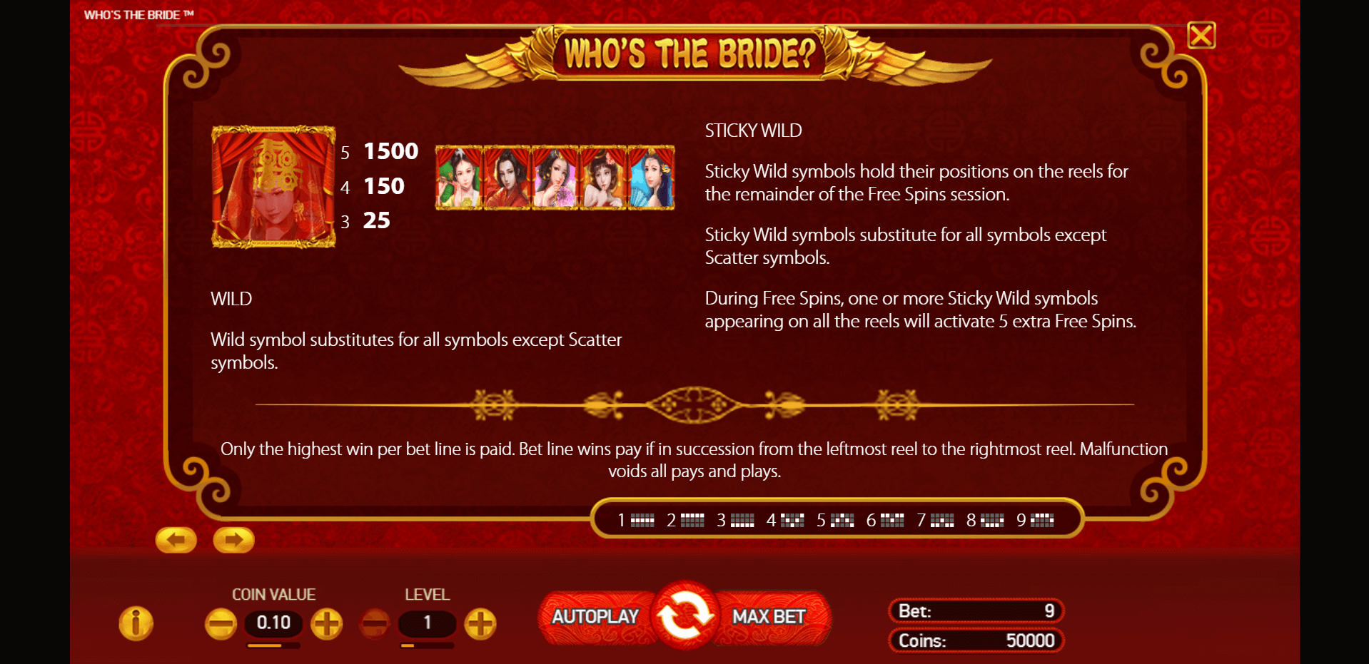 whos the bride slot machine detail image 3