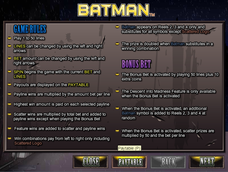 batman slot machine detail image 2