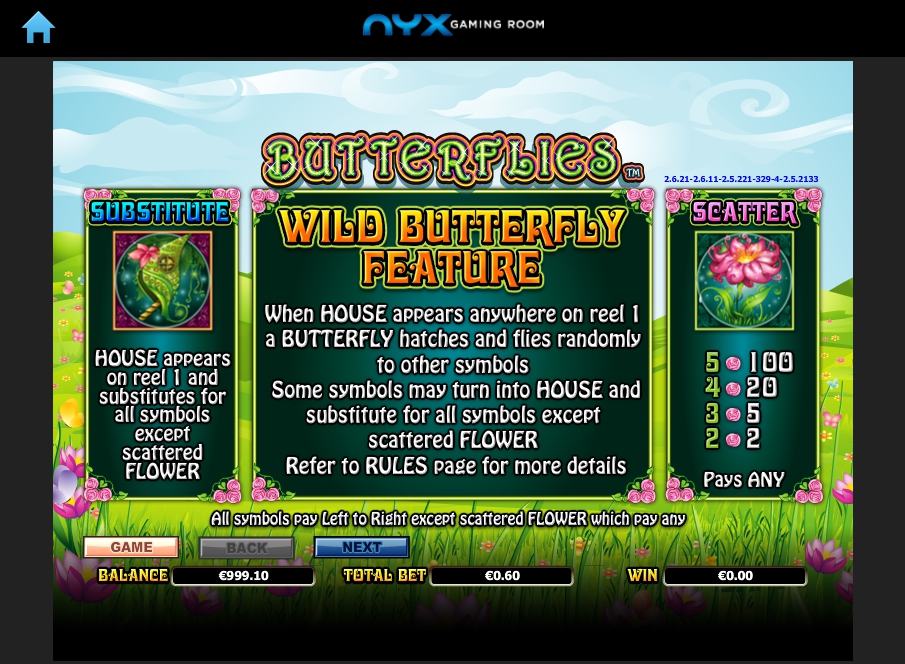 butterflies slot machine detail image 6