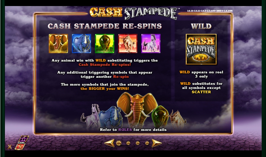 cash stampede slot machine detail image 3