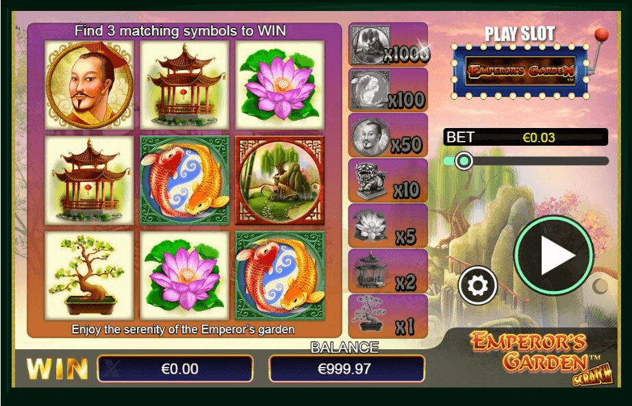 Emperor’s Garden slot play free