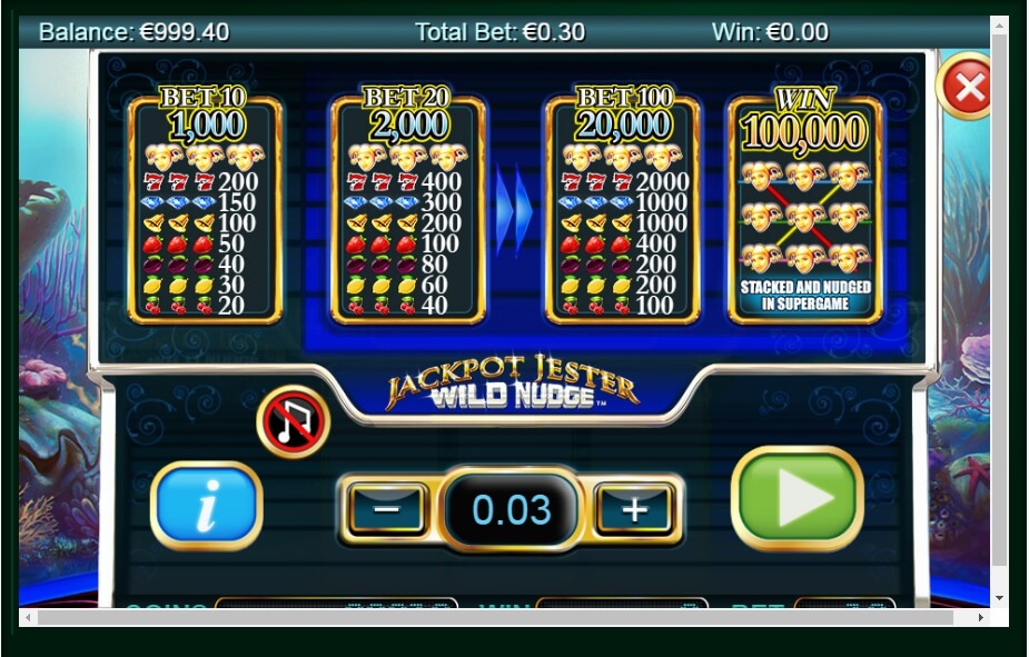 jackpot jester wild nudge slot machine detail image 2