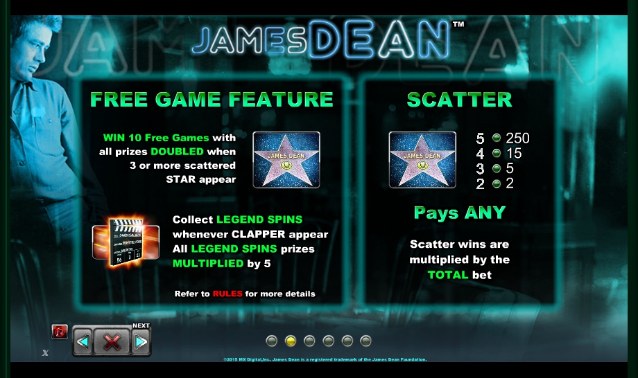 james dean slot machine detail image 4