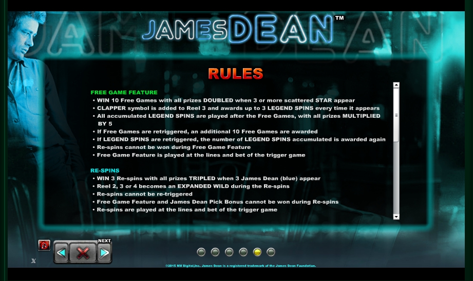 james dean slot machine detail image 1
