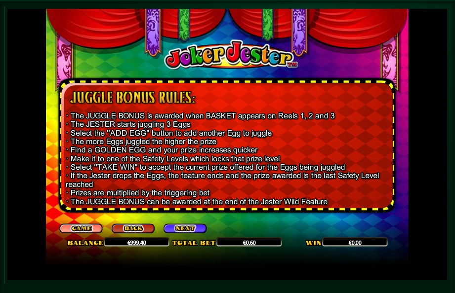 joker jester slot machine detail image 5