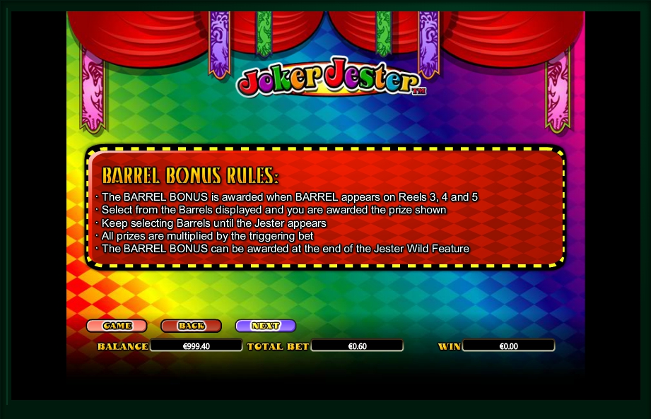 joker jester slot machine detail image 4