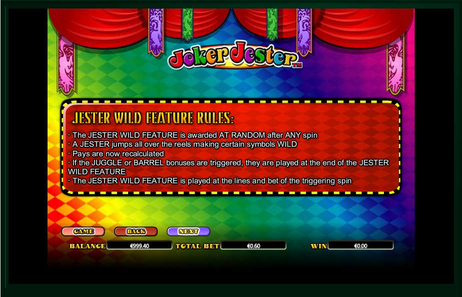 joker jester slot machine detail image 3