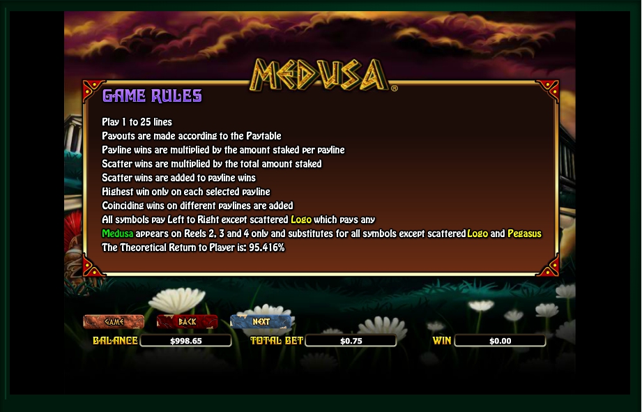 medusa ii slot machine detail image 1