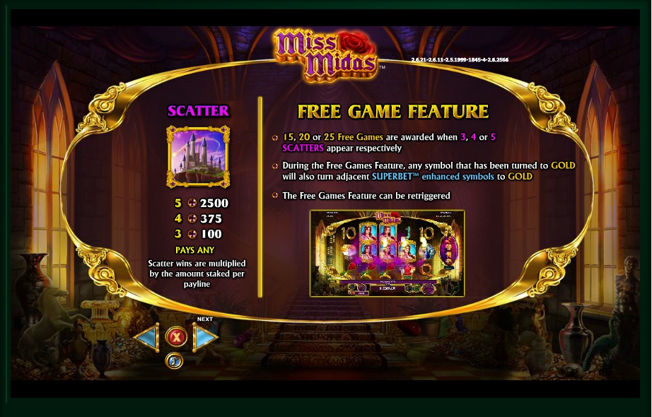 miss midas slot machine detail image 5