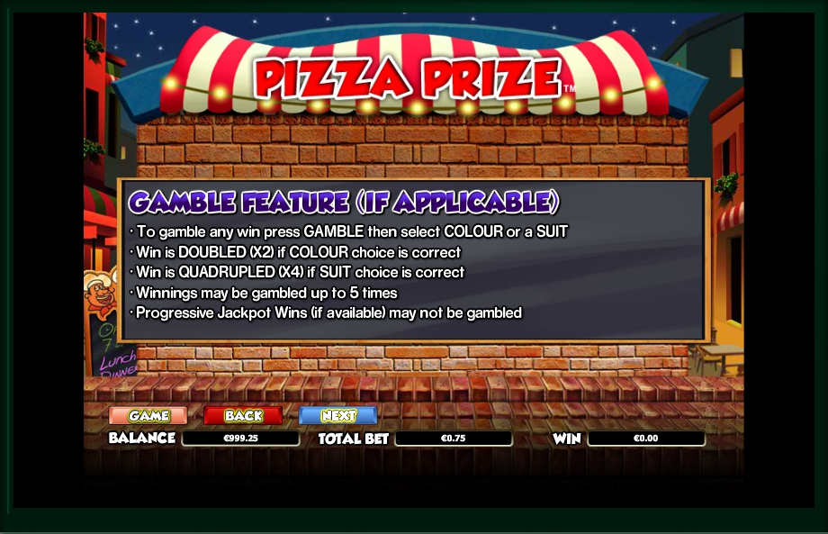 pizza prize slot machine detail image 1