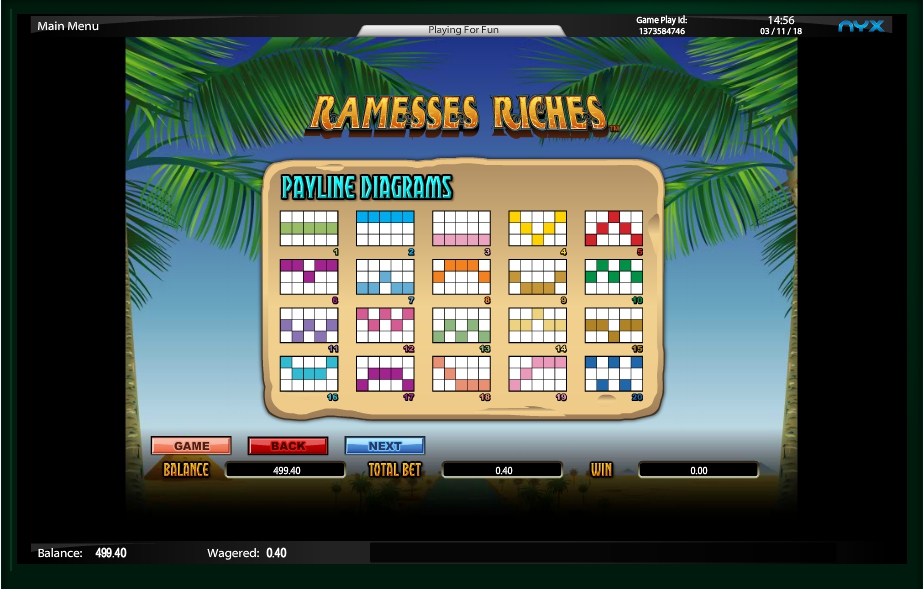 ramesses riches slot machine detail image 1