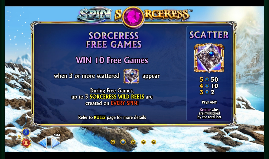 spin sorceress slot machine detail image 3