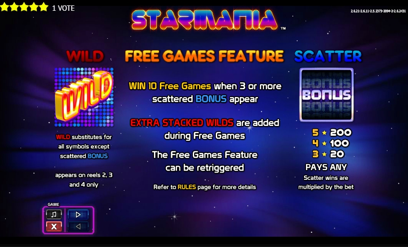 starmania slot machine detail image 3