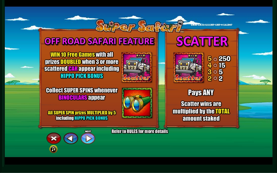 super safari slot machine detail image 4