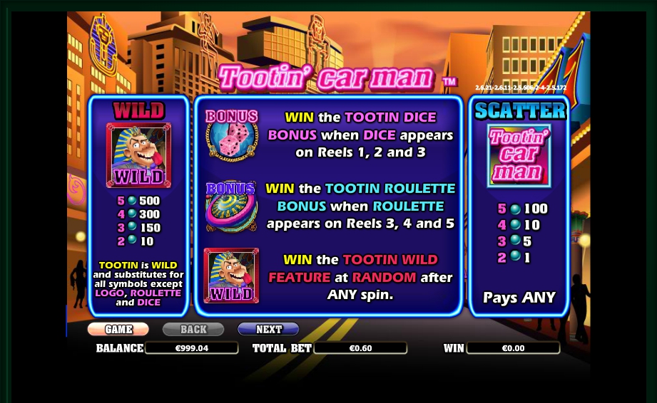 tootin car man slot machine detail image 7