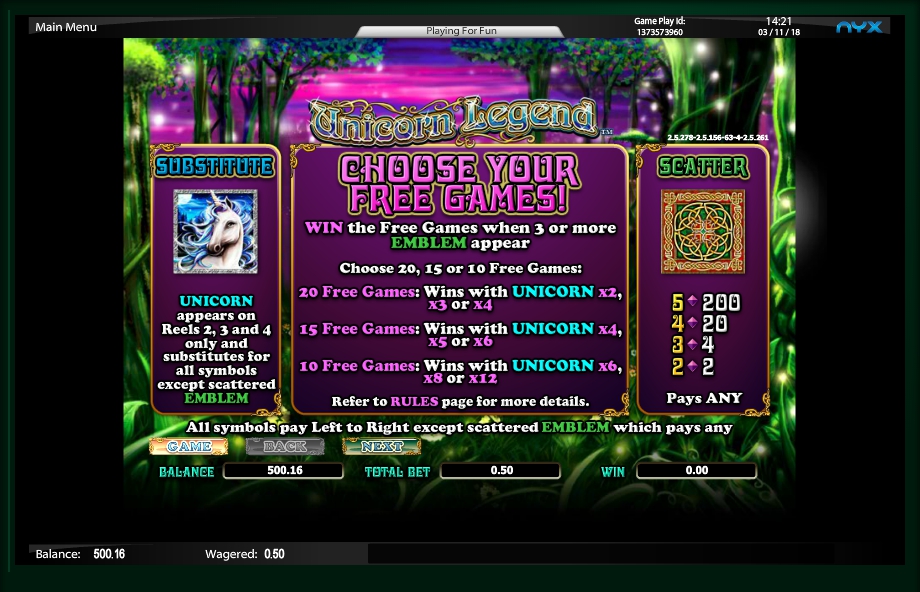 unicorn legend slot machine detail image 5