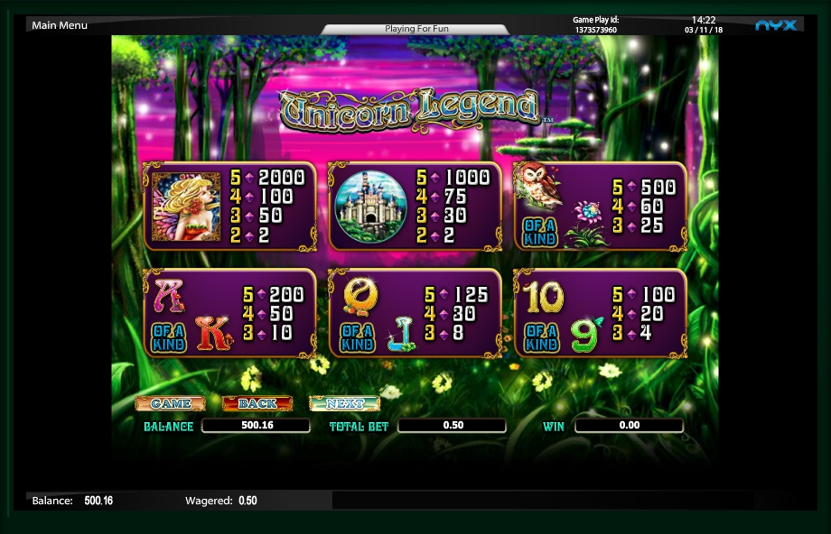 unicorn legend slot machine detail image 4