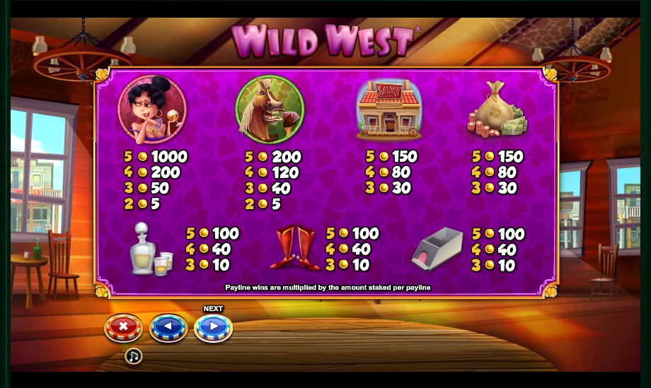 wild west slot machine detail image 2