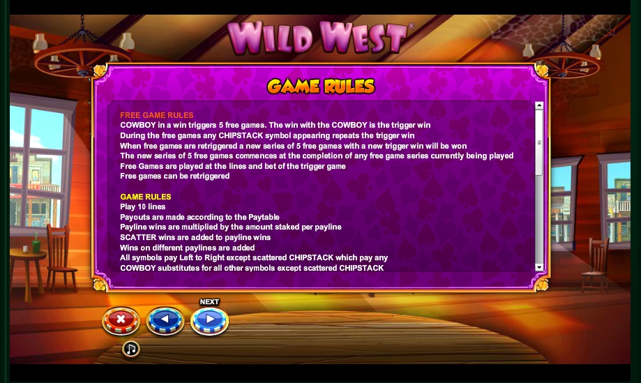 wild west slot machine detail image 1